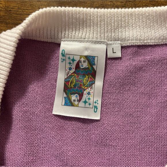 Queen Of Sparkles Women’s Large Top TCU Frogs Short Sleeve Knit Pullover Texas - Picture 5 of 8